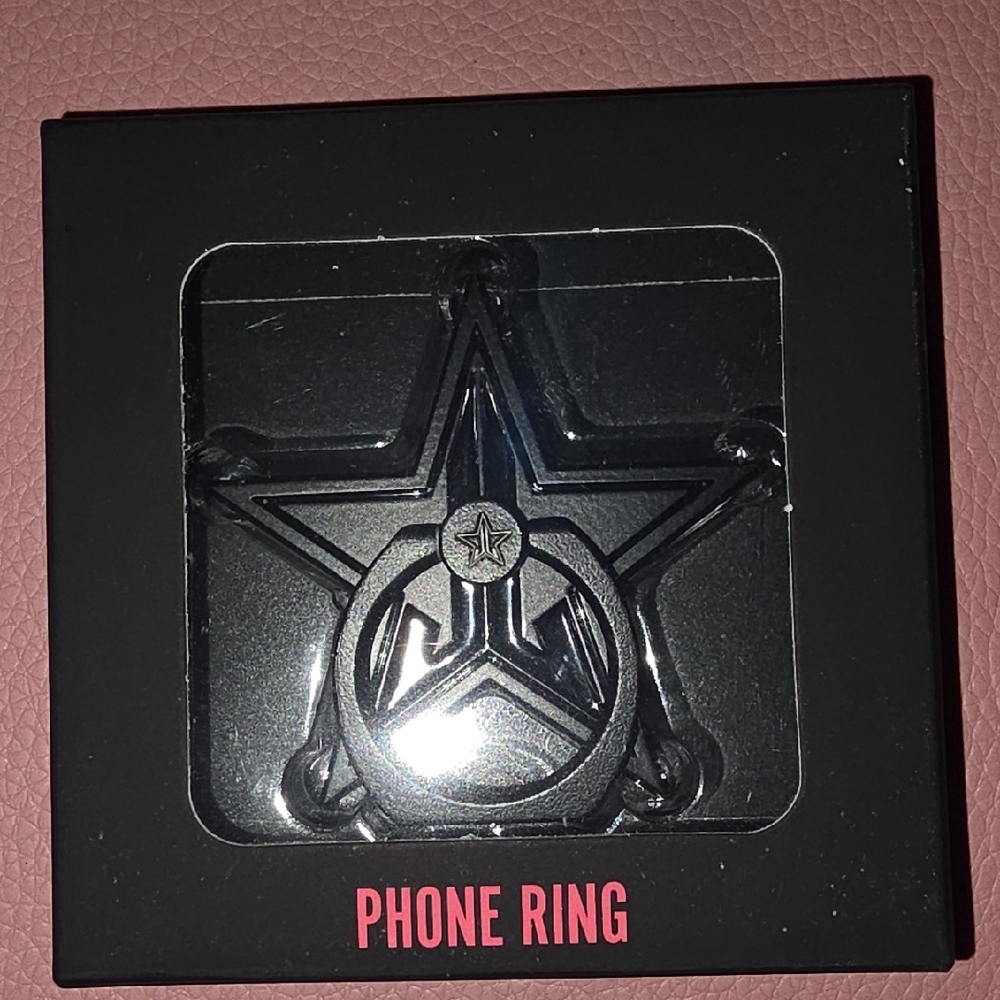 🌟 NIB Jeffree Star Cosmetics Black Star Phone Ring - Rare Mystery Box Item